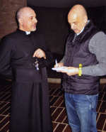 P. Alberto con il giornalista Paolo Brosio