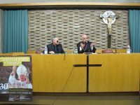 Convegno su Giovanni Paolo II - P. Aurelio Prez e Mons. Rino Fisichella.