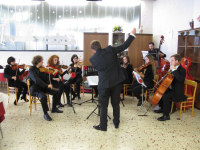 Momento del pranzo fraterno: il Gruppo musicale The Green Orchestra