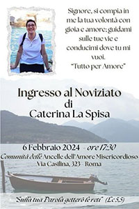 Inizio del noviziato di Caterina