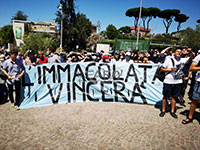 In preghiera per la salute di papa Francesco